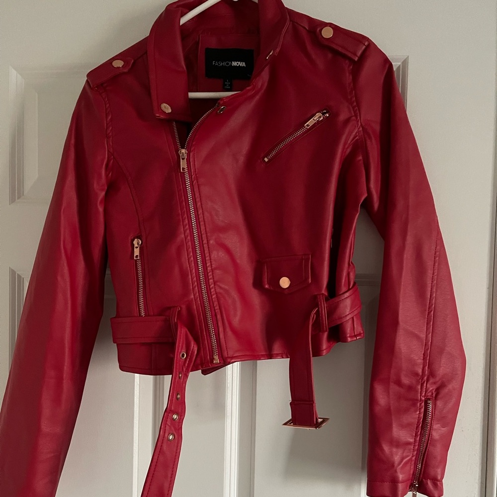 Vegan Leather Moto Jacket